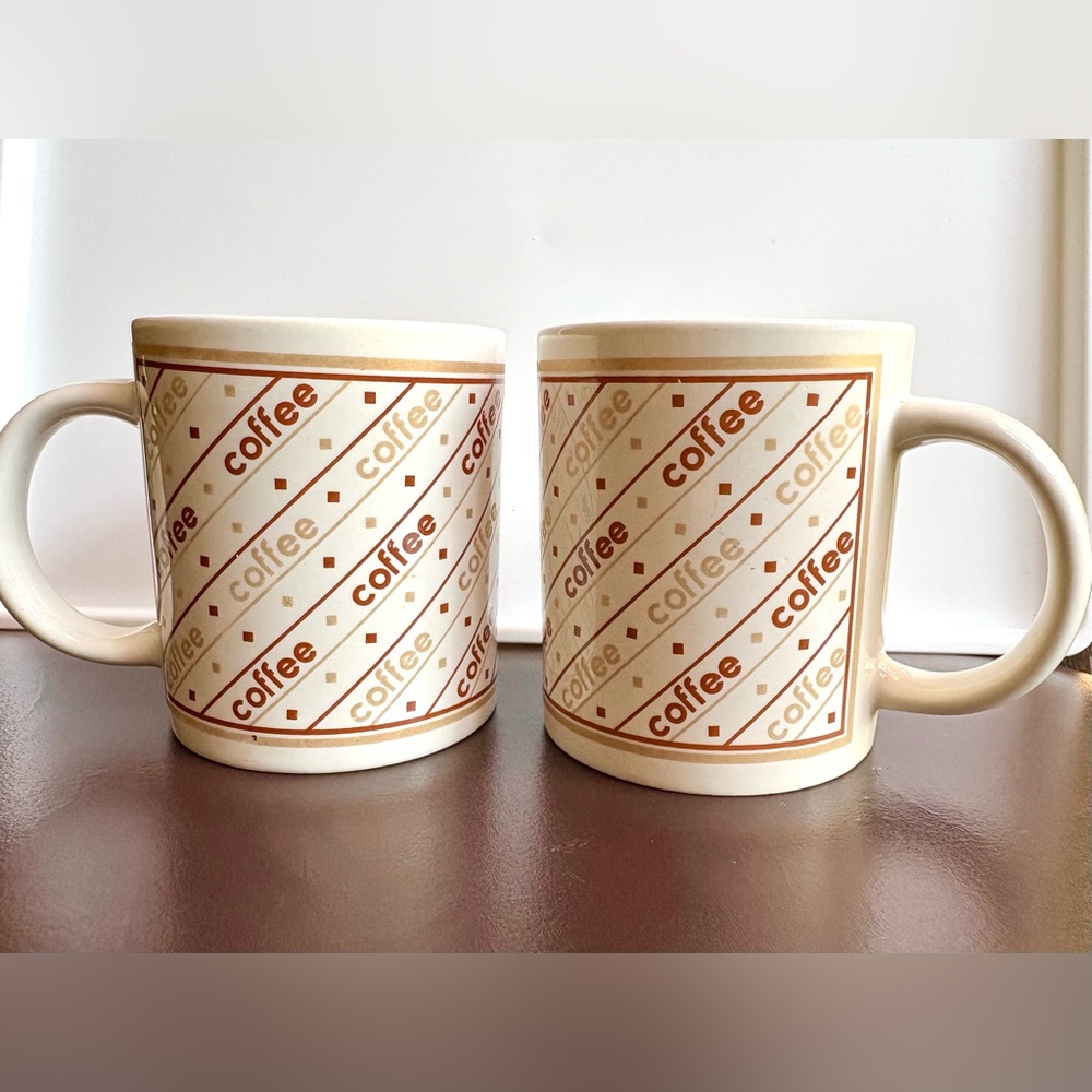 Vintage Houston Food Co Coffee Mugs - Set of 2